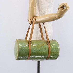 LOUIS VUITTON Monogram Vernis Bedford Hand Bag Baby Blue M91007 LV Auth 150111